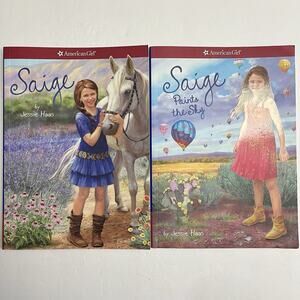 American Girl Set of 2 Books Saige and Saige Paints the Sky Paperback 2013